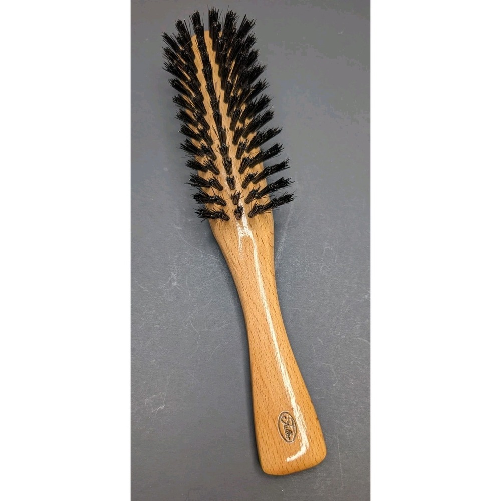 Vintage FULLER Wooden Hair Brush 6 Rows Nylon Bristles 8" VTG HAIRBRUSH